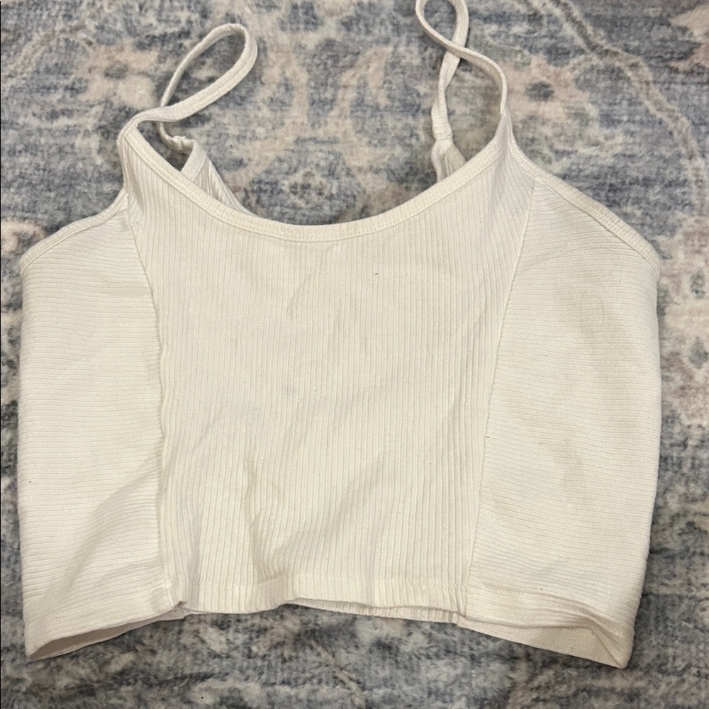 Double Zero Cream Ribbed Camisole